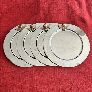 Vintage Dom Christian Koban Chargers with Cherub Ornaments (Set of 4)